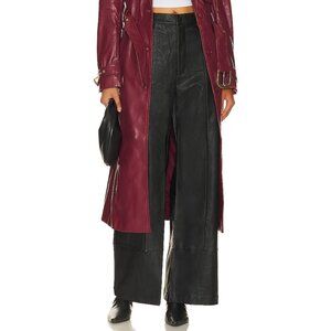 Bardot Faux Leather Marlowe Wide Leg Pant, Size 0, NEW Tags On